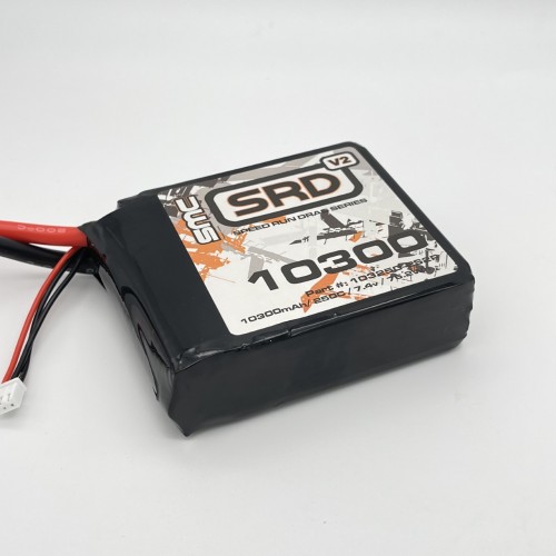 SRD-V2  7.4V-10300mAh-250C Square Softcase Drag Racing pack