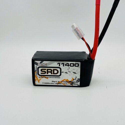 SRD  7.4V-11400mAh-200C Shorty Softcase Drag Racing pack