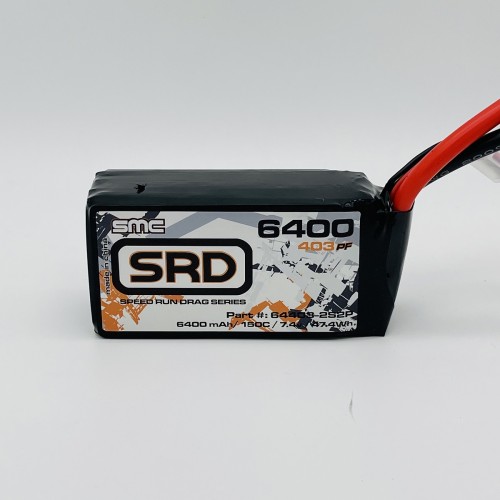 SRD 7.4V-6400mAh-150C Shorty Softcase Drag Racing pack