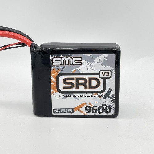 SRD-V3  7.4V-9600mAh-250C Square Softcase Drag Racing pack